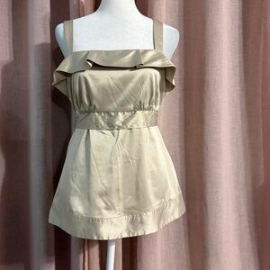 The Limited Y2K Satin Babydoll Ruffle Top